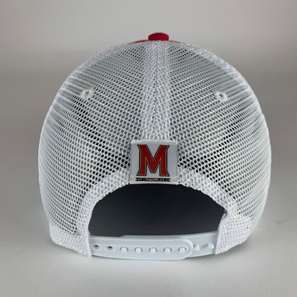 Maryland Terrapins NCAA Red White Top of the World Snapback Trucker Hat New - Picture 3 of 5
